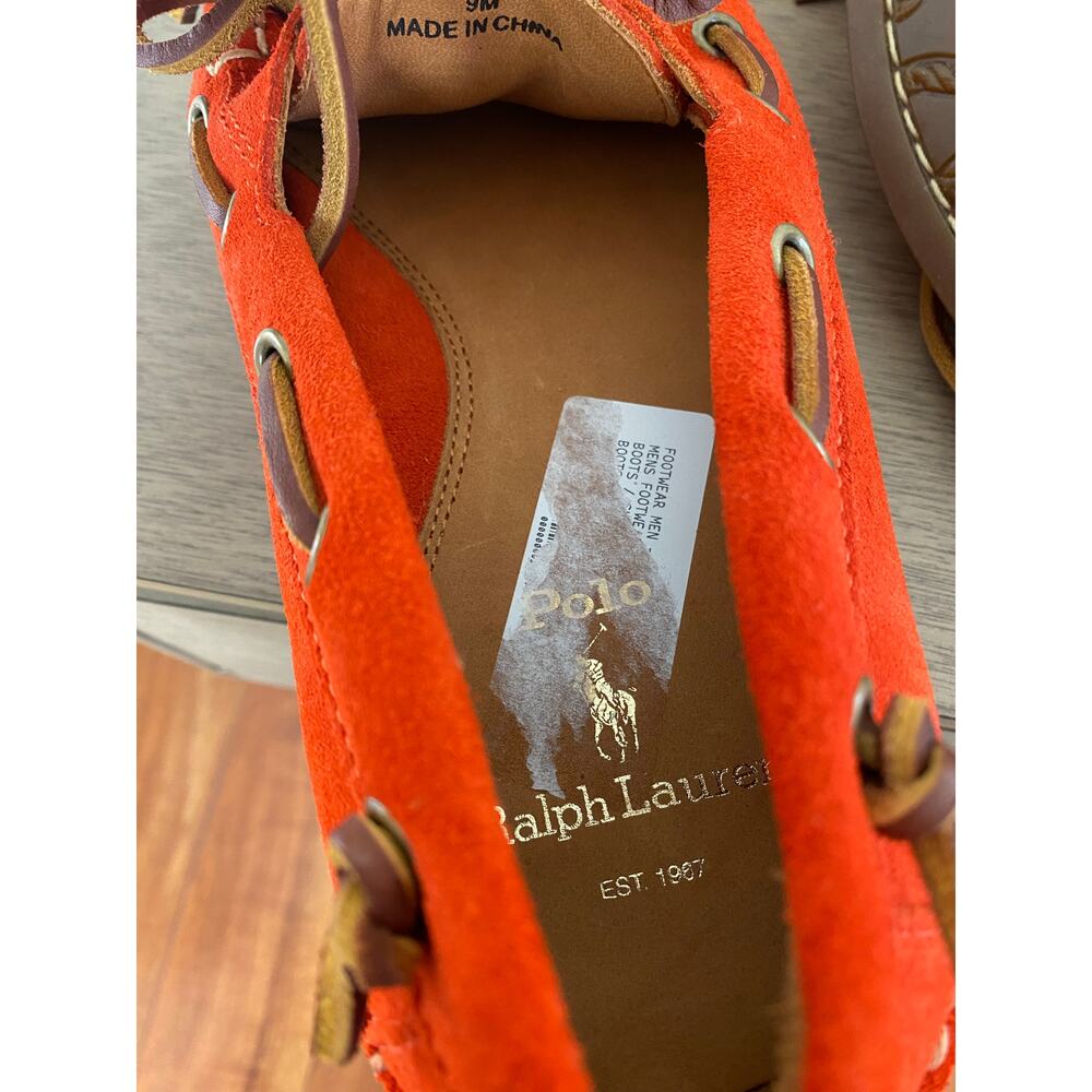 NWOB SAMPLE Men Polo Ralph Lauren Merton Cow Leather suede boat docker shoes 9M - Picture 8 of 8
